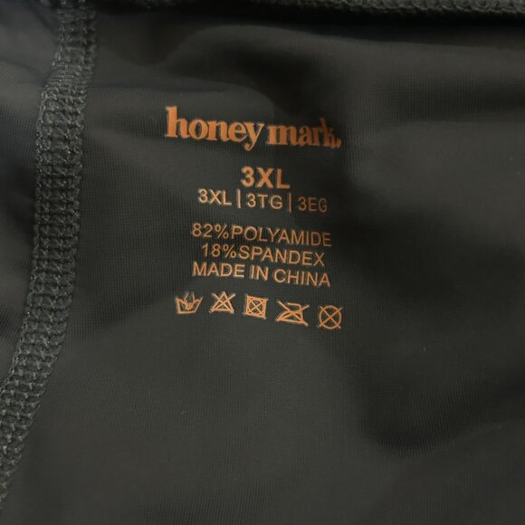 Honey Mark Swim Set 3XL Gray Sugar Skort & Rash Guard Top 2 Piece Set NEW - Picture 3 of 10